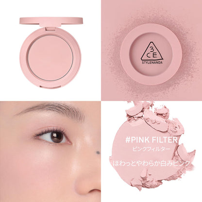 3CE Face Blush Pink Filter Cheek Powder for a Natural Glow