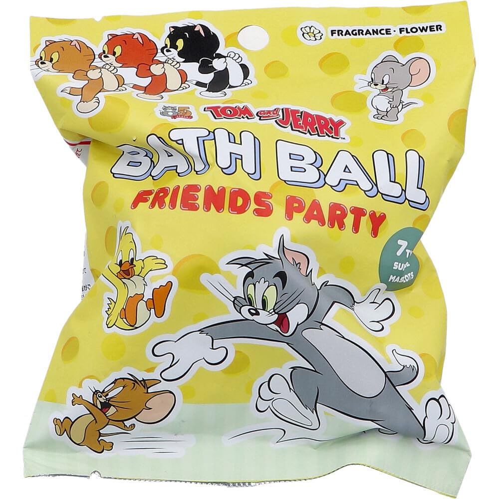 SK Japan Tom and Jerry Bath Ball Flower Scent 75g for Fun Bathing