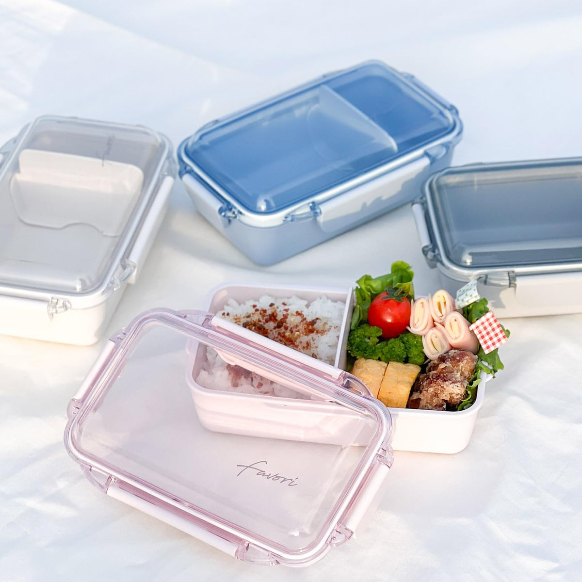 OSK DISH UP LUNCH Box Pink with Compartments for Easy Meal Prep