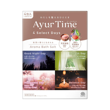 Ayur Time Assorted Bath Salt Set with Natural Essential Oils 40g x 4
