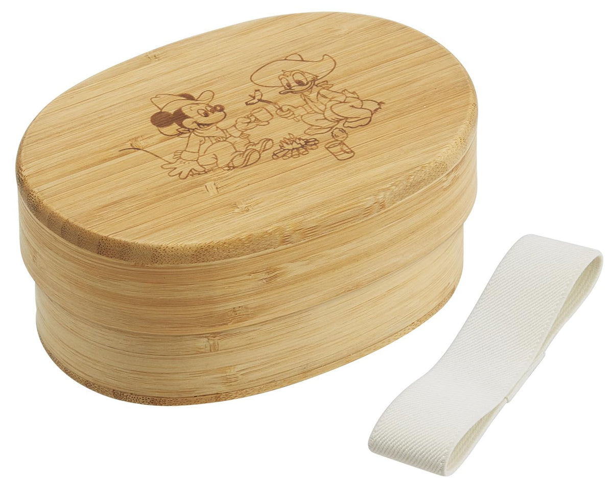 Skater Bamboo Lunch Box 400ml with Dividers and Disney Characters