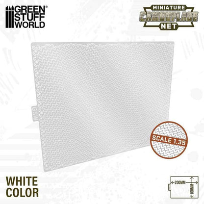 Green Staff World 1/35 Miniature Camouflage Net White Model Kit Part