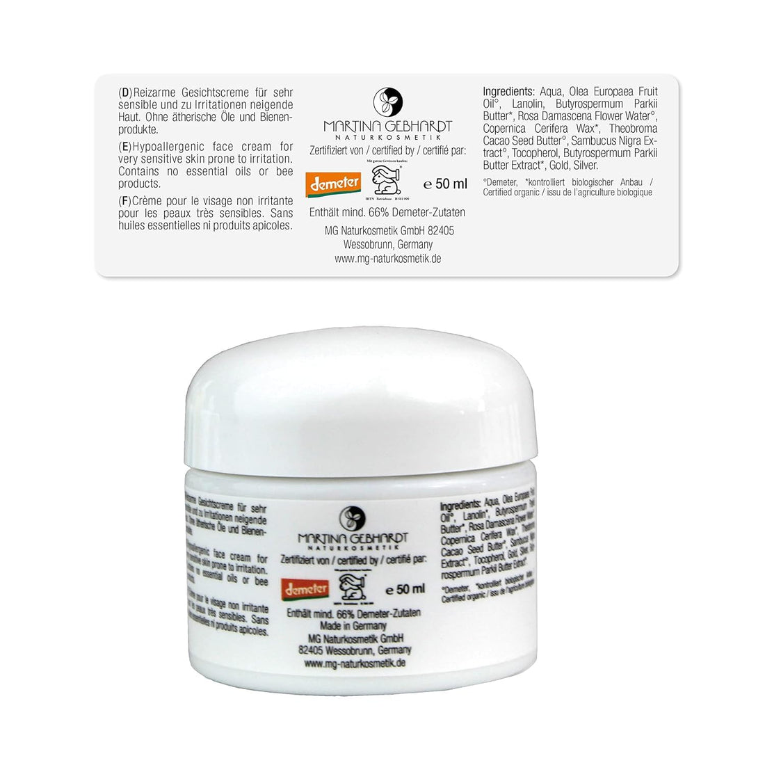 Martina Gebhardt Shea Cream 50ml Moisturizing Cream for Daily Use