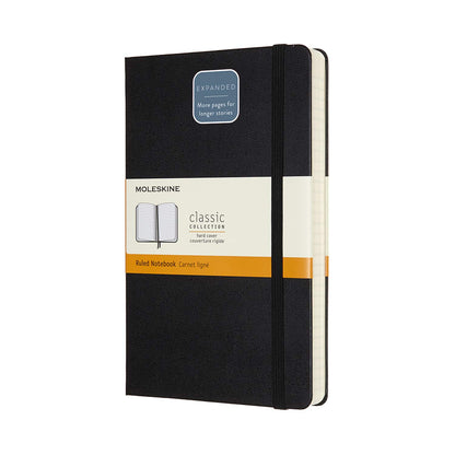 Moleskine Classic Notebook Expanded 400 Pages Large Size Black
