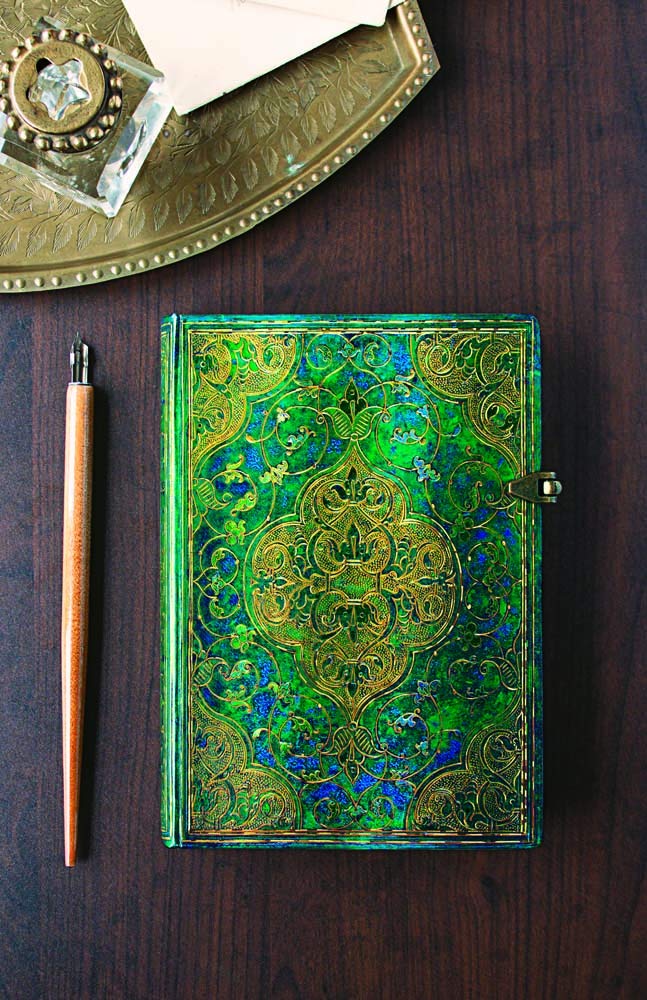Paperblanks Turquoise A6 Mini Lined Notebook for Creative Writing