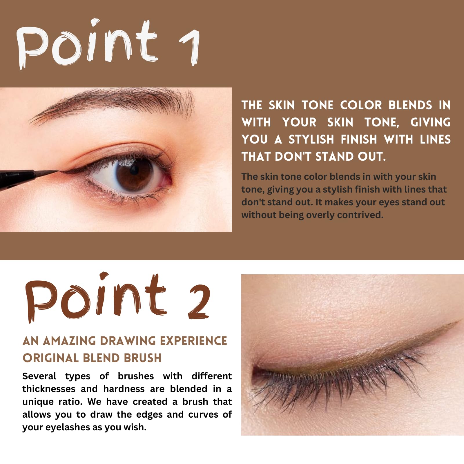 K-Palette 1DAY TATTOO Liquid Eyeliner Cinnamon Beige 0.67ml