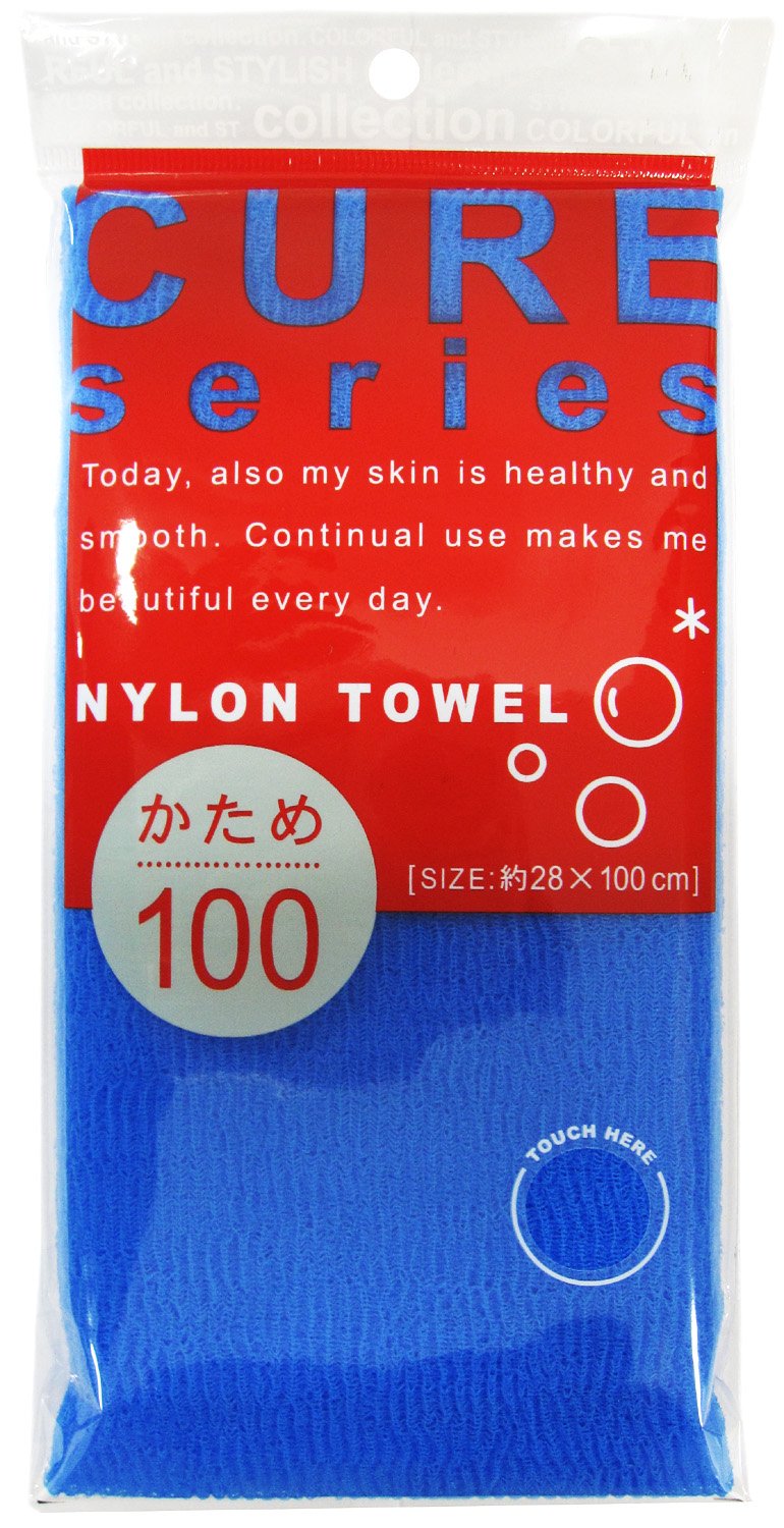 Ohe Body Towel Blue 28x100cm Durable Nylon Fabric Made in Japan