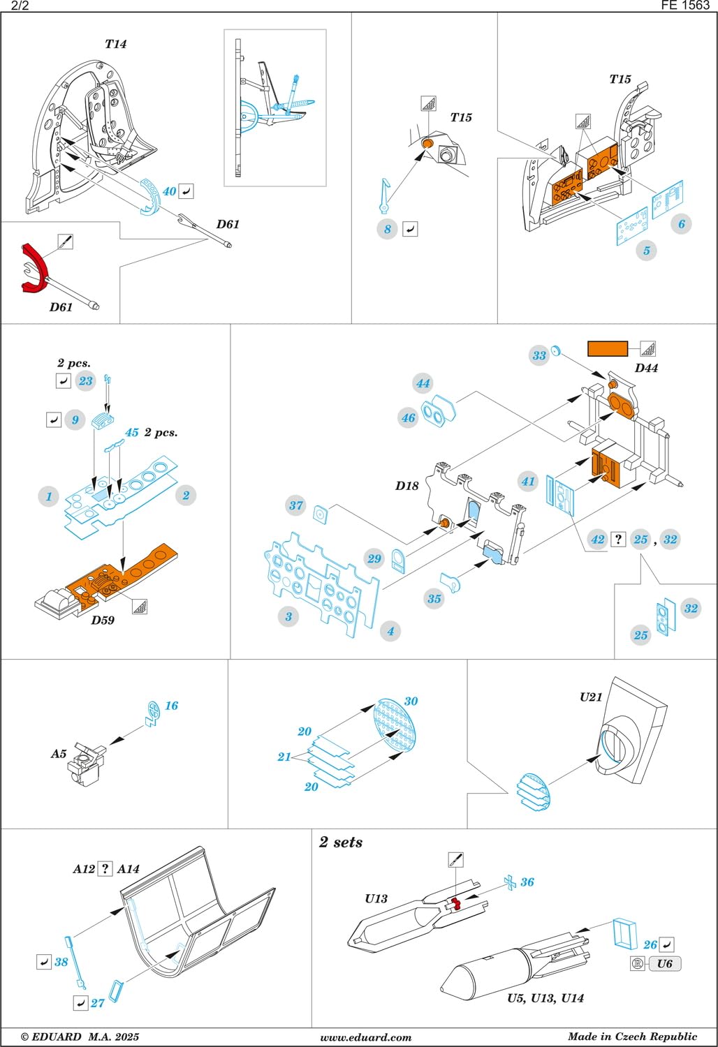 Eduard 1/48 Scale A6M2-N Model Parts Set for Weekend Build