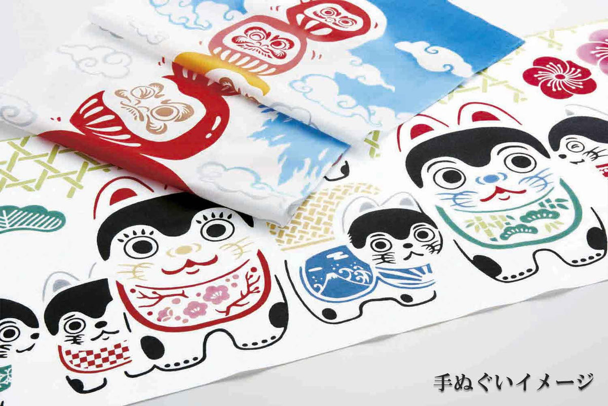 kenema Tenugui Daruma Design Japanese Hand Towel