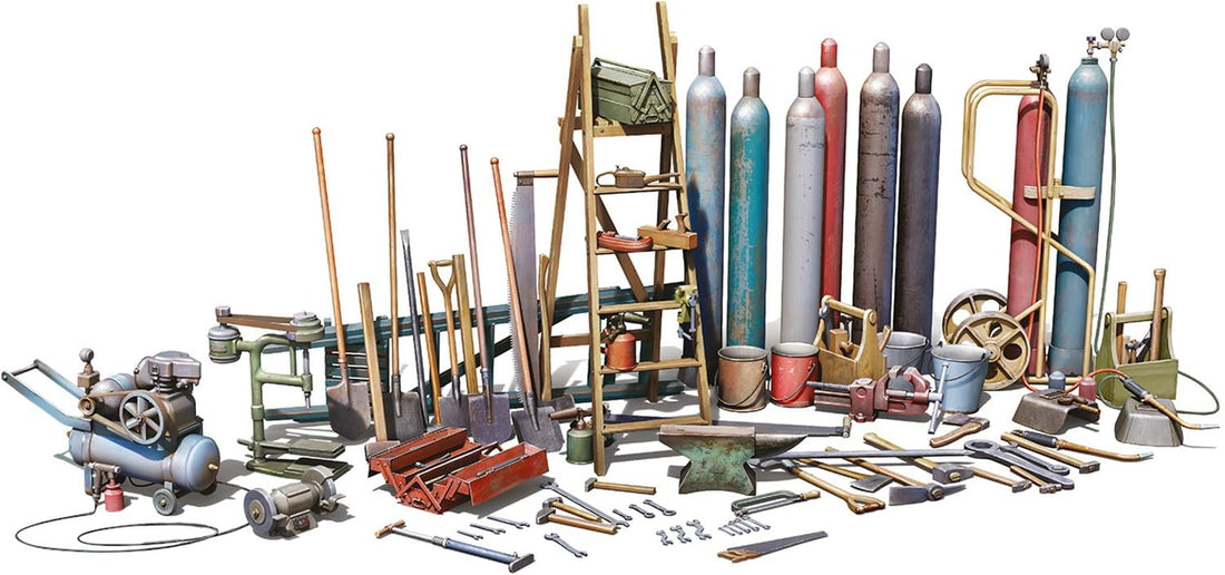 Miniart 1/48 Tool Set for Model Building and Crafting
