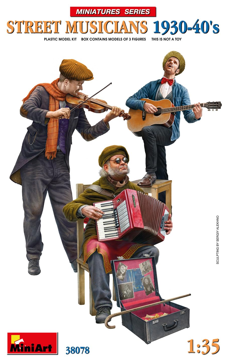 Miniart 1/35 Scale Street Musician Figures Set of 3