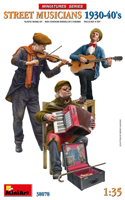 Miniart 1/35 Scale Street Musician Figures Set of 3