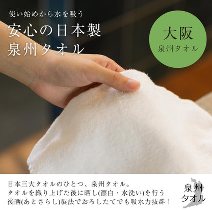 Senshu Towel White Face Towel Set 12 Pieces Made in Japan