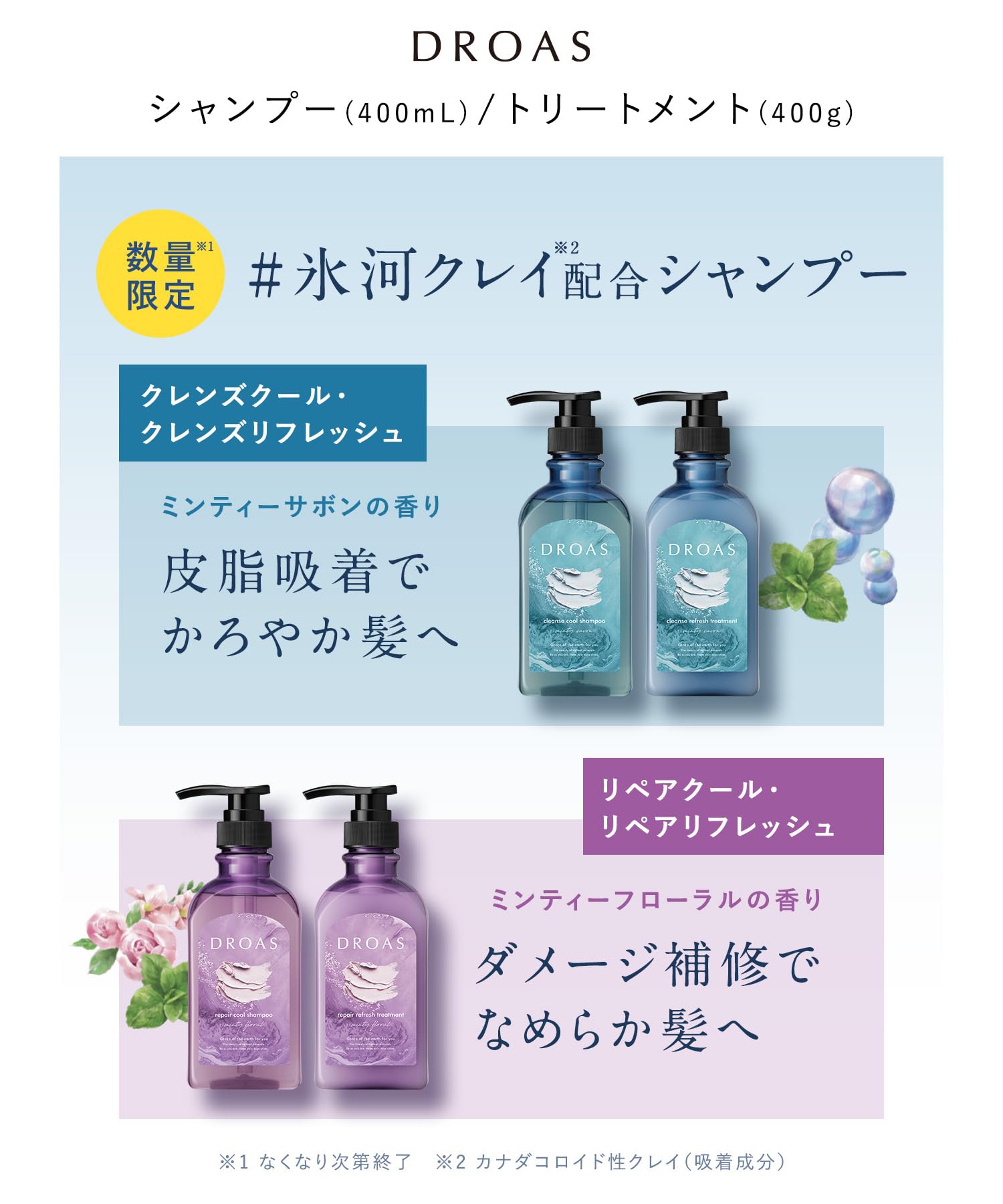 DROAS Treatment Repair Refresh Minty Floral Scent 2025 Summer Limited Edition