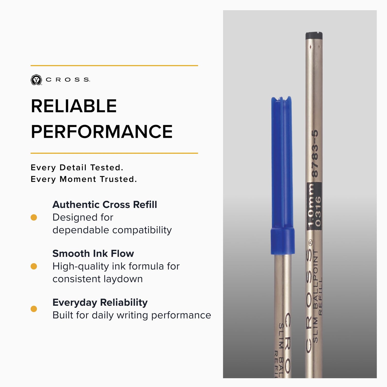 Cross Ballpoint Pen Refill Fine Point Blue Ink