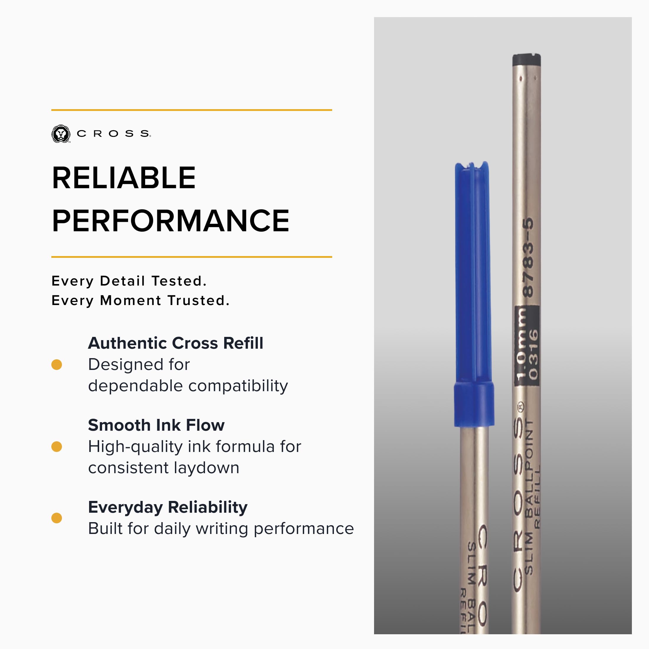 Cross Ballpoint Pen Refill Fine Point Blue Ink