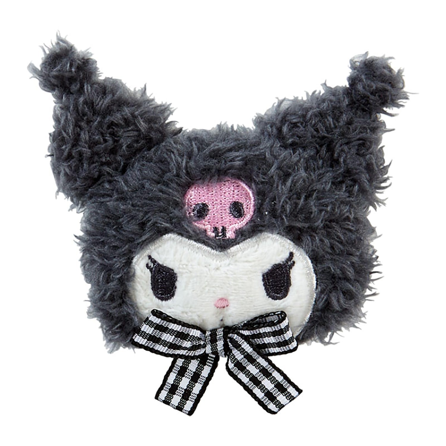 SANRIO Face-Shaped Hair Clip Featuring Kuromi
