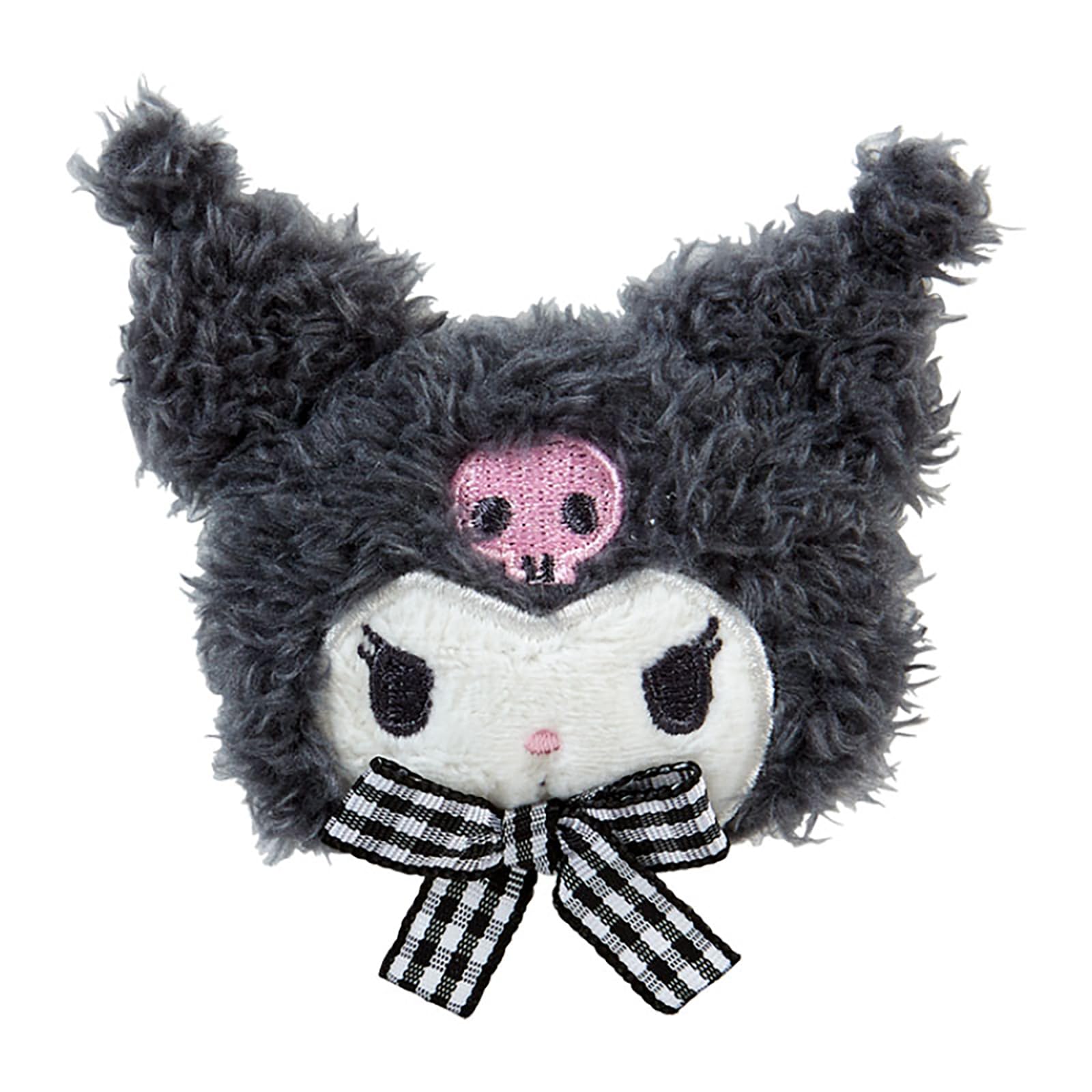 SANRIO Face-Shaped Hair Clip Featuring Kuromi
