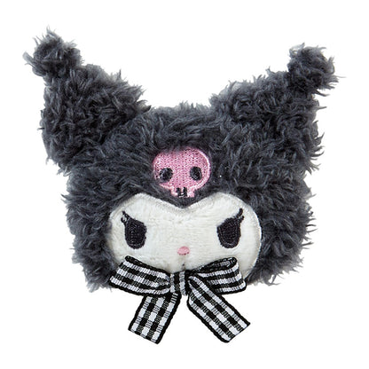 SANRIO Face-Shaped Hair Clip Featuring Kuromi