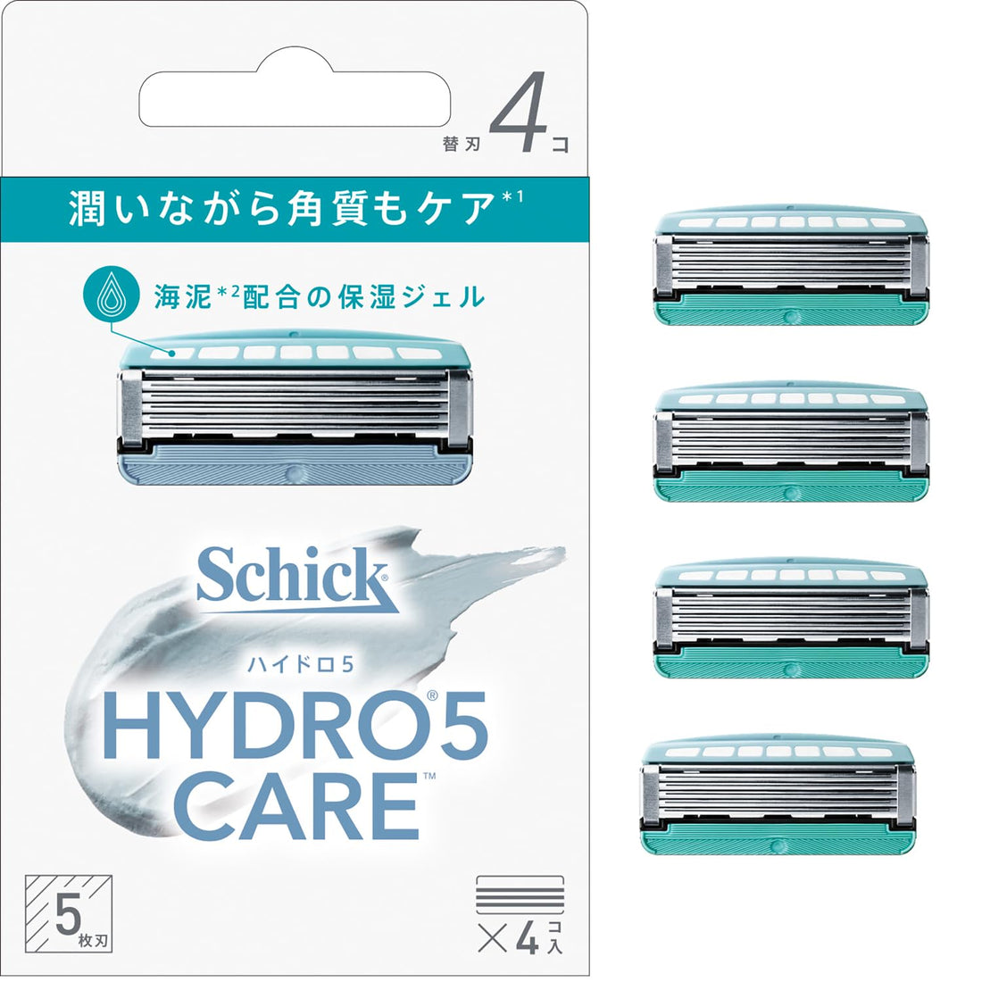 Schick Hydro 5 Care Razor Blades 4 Count for a Smooth Shave