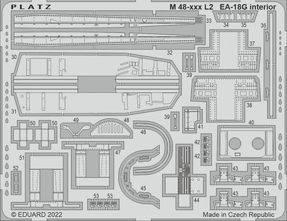 PLATZ 1/48 EA-18G Growler Cockpit Etching Parts for Model Kits