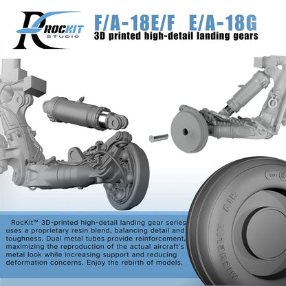 Rockit Studio 1/48 F/A-18E/F EA-18G Landing Gear Parts for Hasegawa Models