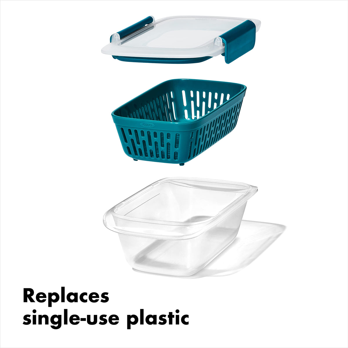 OXO Bento Box with Colander 0.4L for Meal Prep and Storage