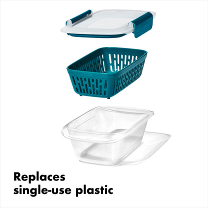 OXO Bento Box with Colander 0.4L for Meal Prep and Storage