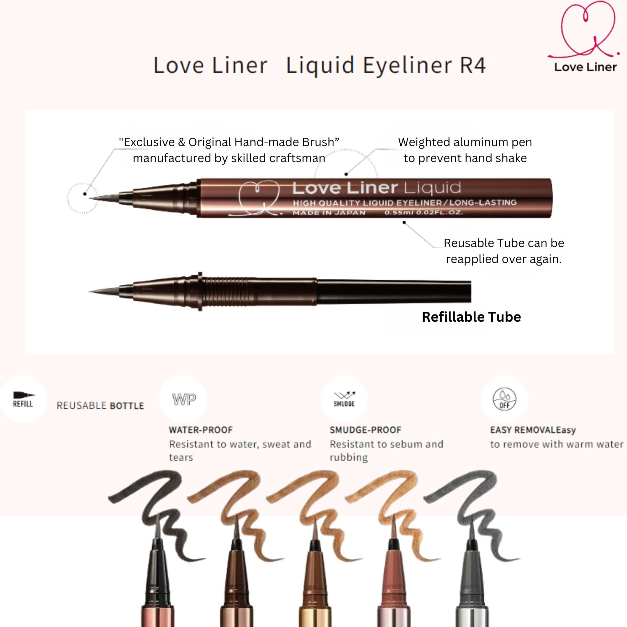 LoveLiner Liquid R4 Black Long-Lasting Eyeliner 0.5ml