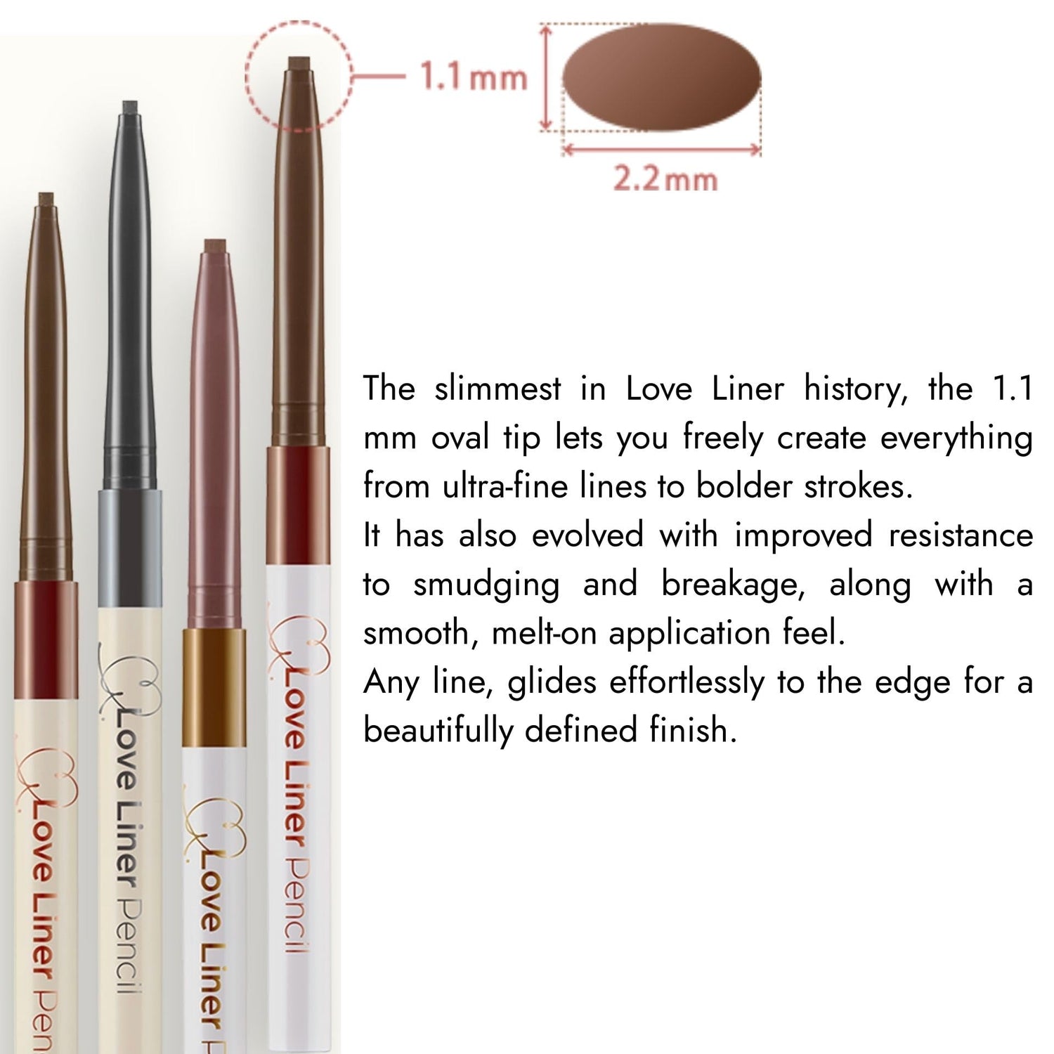 LoveLiner Cream Fit Pencil R Medium Brown for Effortless Eyeliner Application