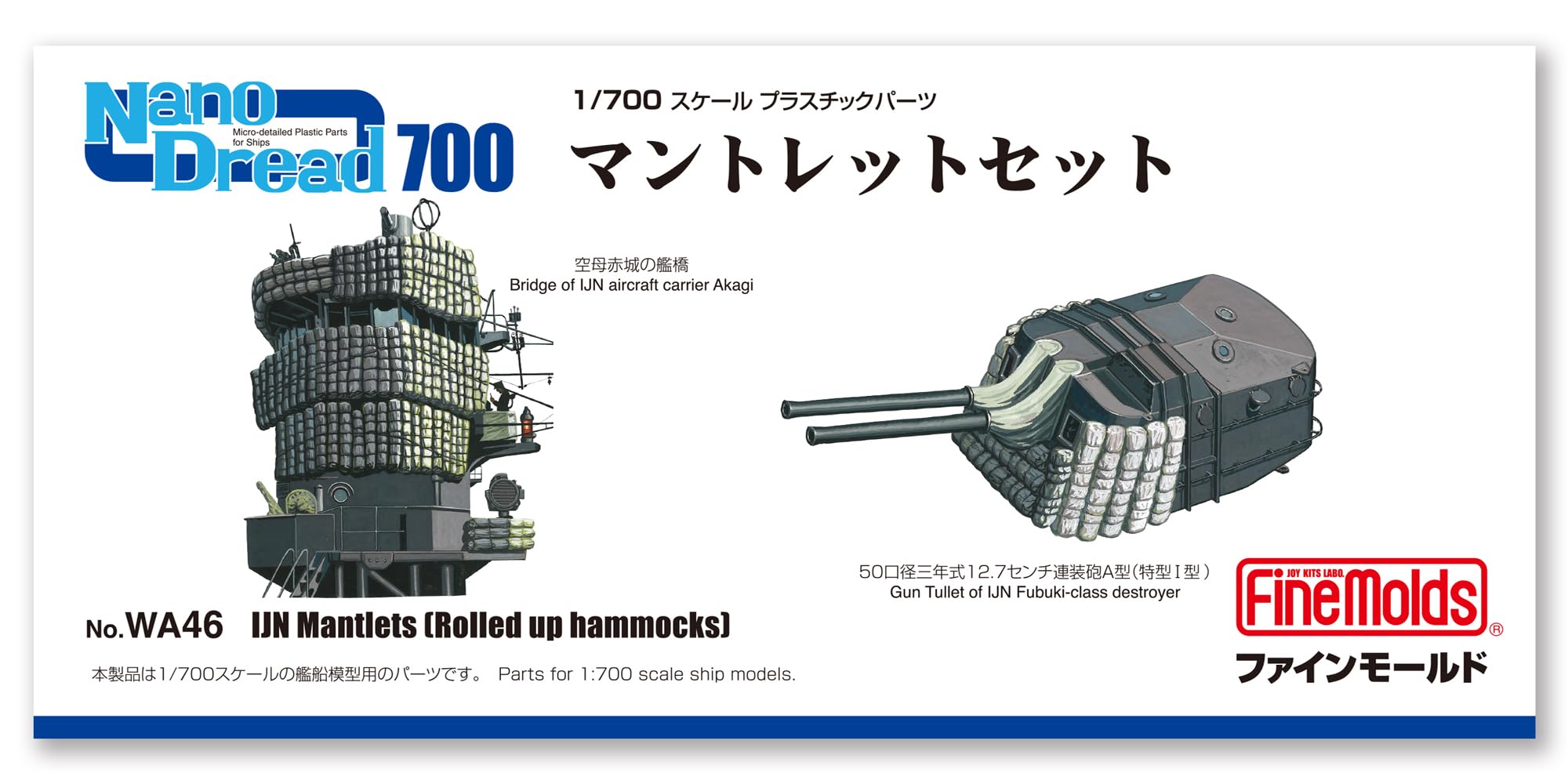 FineMolds 1/700 Nanodread Series Mantlet Set Model Parts