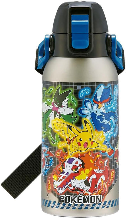Skater Kids Water Bottle 600ml with Pokémon Design for Boys