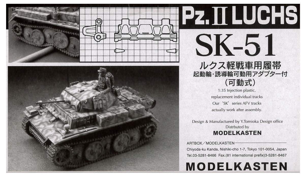 Model Kasten 1/35 Lux Light Tank Movable Track Parts for Scale Models