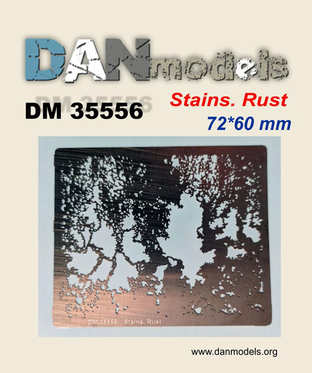 Dan Models 1/35 Rust Large Etching Stencil for Hobby Painting