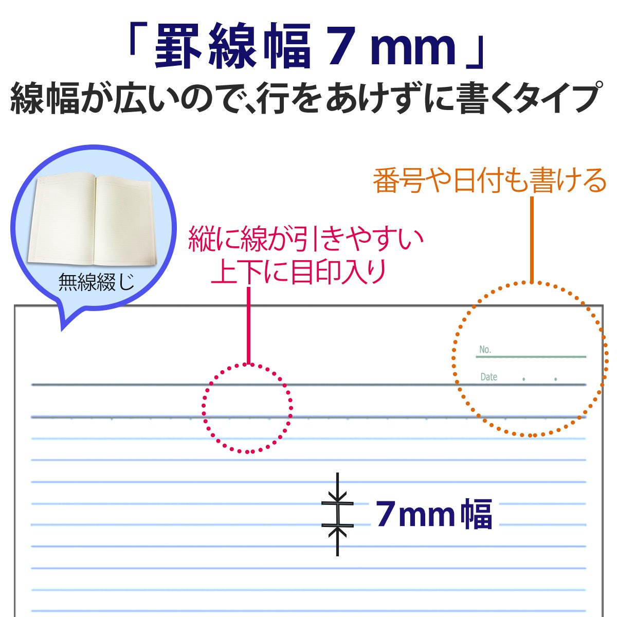 PLUS Notebook Semi B5 A-Rule 100 Sheets for Everyday Use