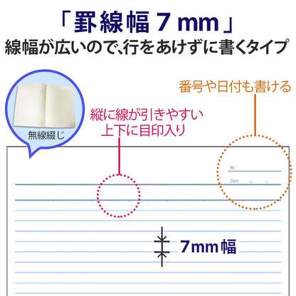 PLUS Notebook Semi B5 A-Rule 100 Sheets for Everyday Use