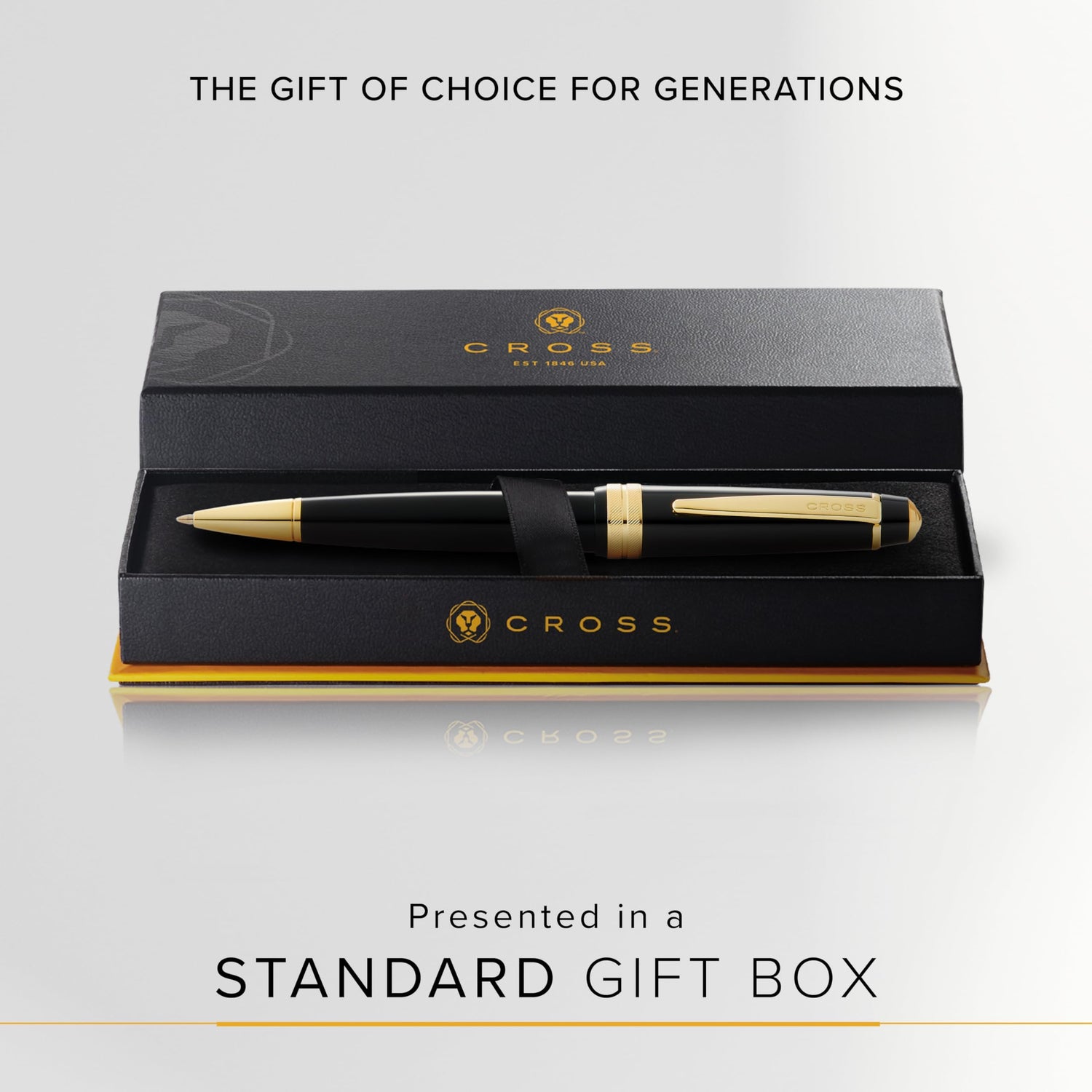 Cross Bailey Light Black Gold Plate Ballpoint Pen