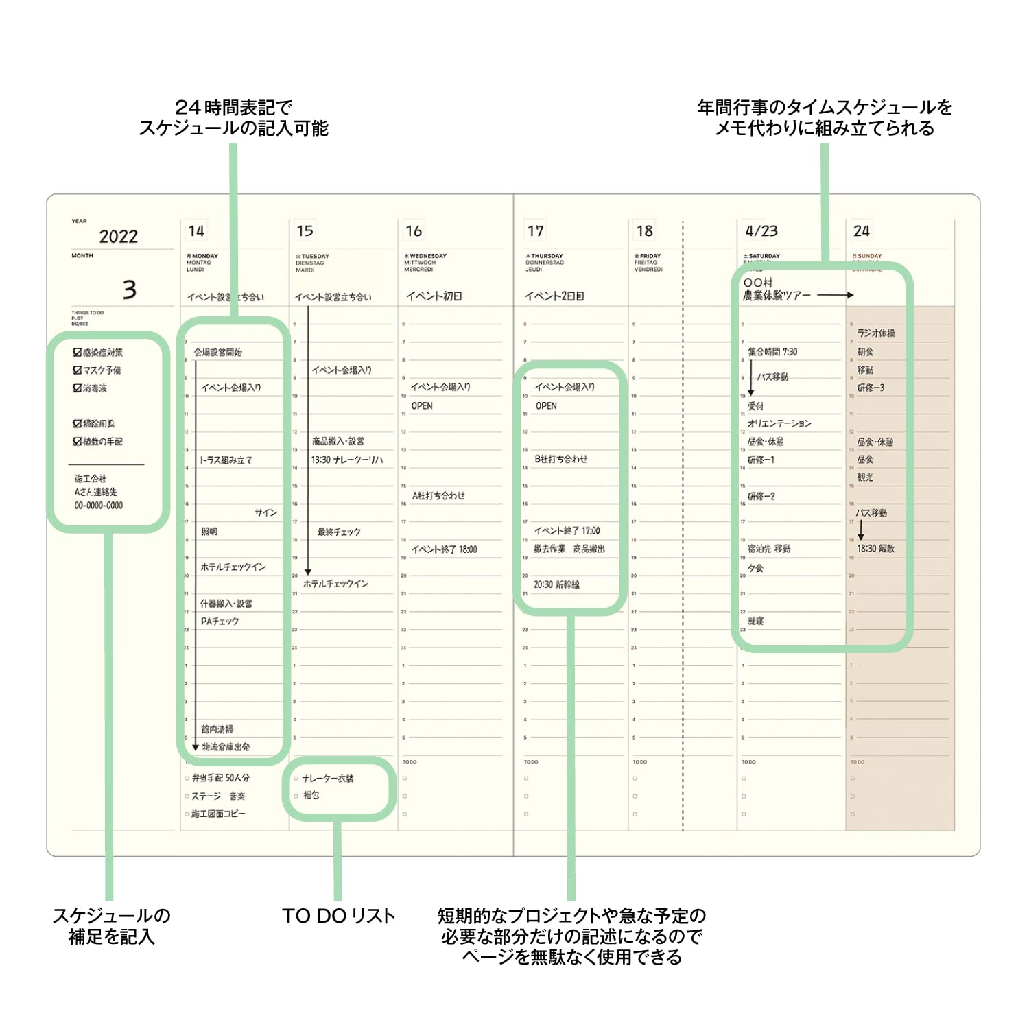 Laconic A5 Weekly Planner Undated Style Notebook