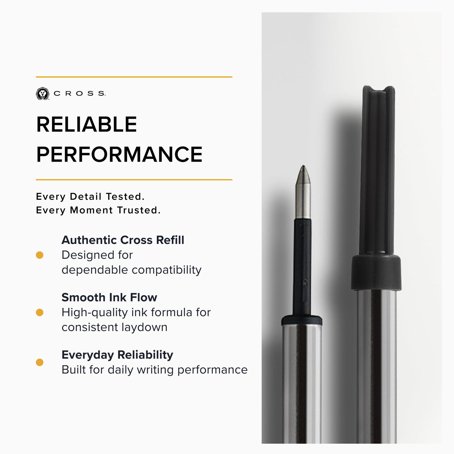 Cross Gel Ink Refill F Fine Point 8015 Black for Smooth Writing