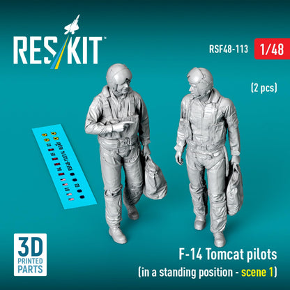 Reskit 1/48 F-14 Tomcat Crew Figures Set for Model Kits