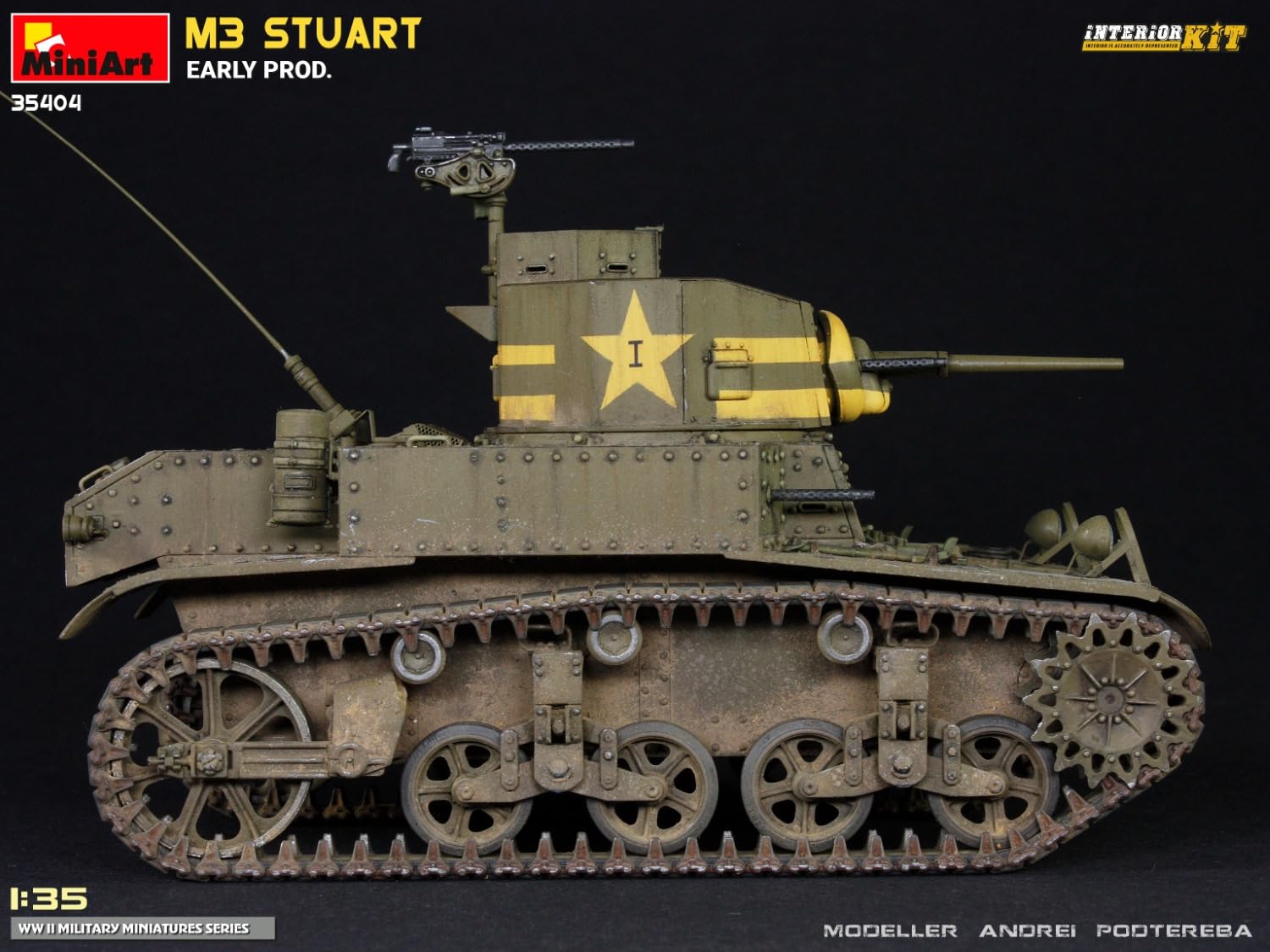 Miniart 1/35 American M3 Stuart Early Type Interior Kit Model