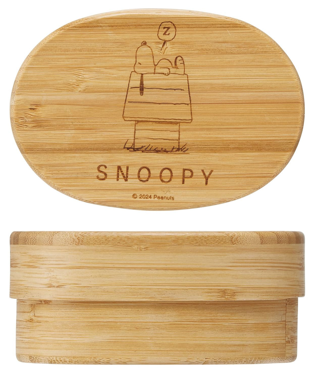 Skater Bamboo Lunch Box 400ml with Divider and Snoopy Design