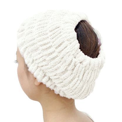 OKA Hair Turban for Quick Drying White Free Size