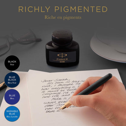 PARKER Quink Bottle Ink Black 50ml for Smooth Writing