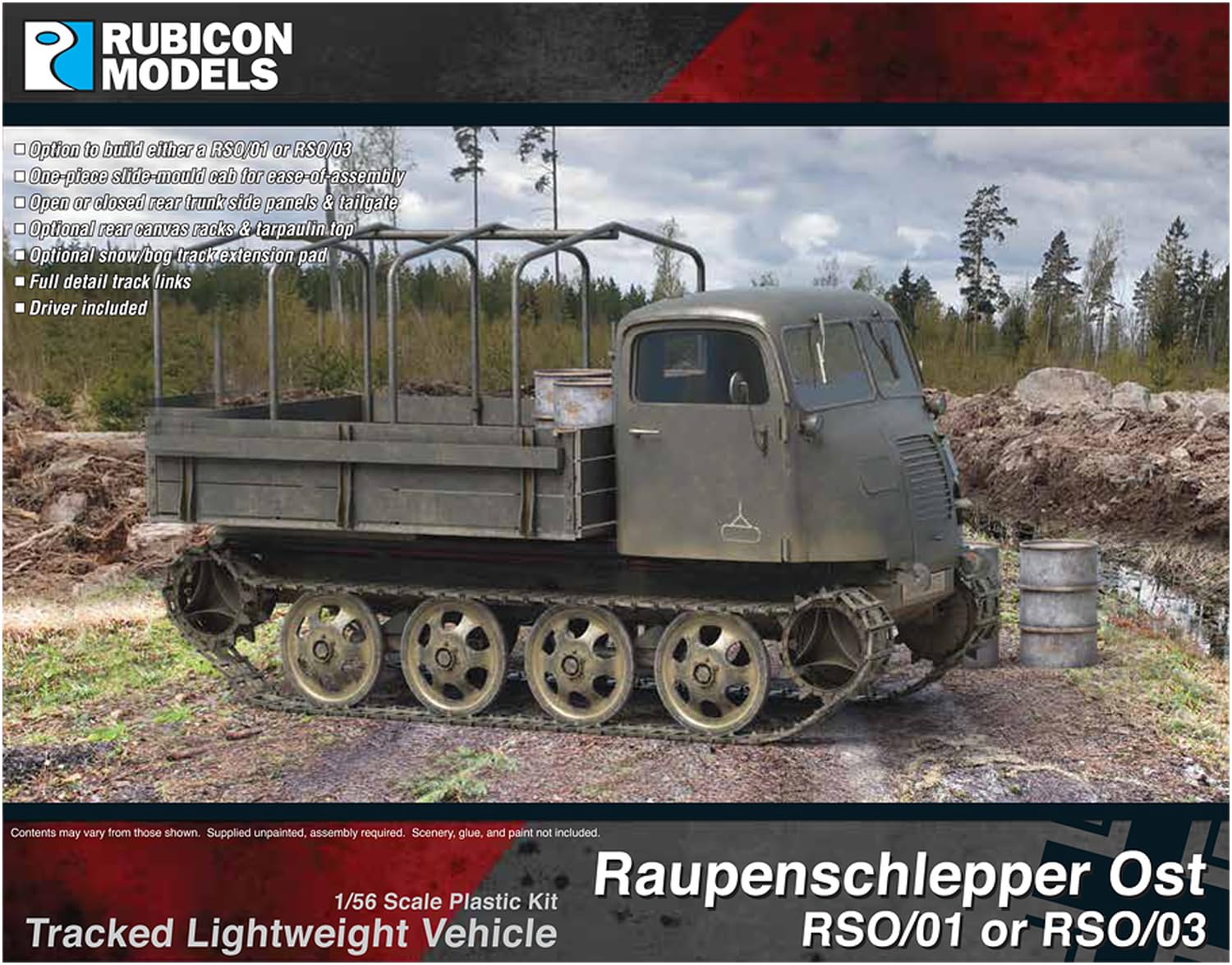 Rubicon Models 1/56 RSO Tractor Plastic Model Kit