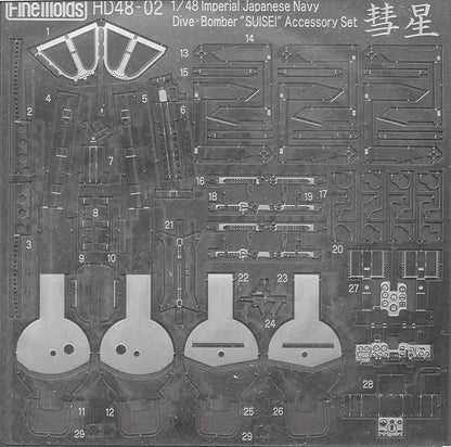 FineMolds 1/48 Comet Etching Parts Set for Model Kits