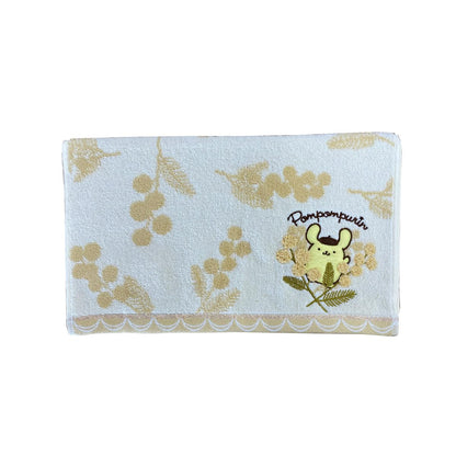 Marushin Face Towel Pompompurin Blooming Pudding 100% Cotton