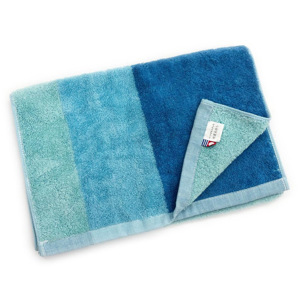 ORIM Imabari Towel Durable and Beautiful Face Towel in Shimanami Blue