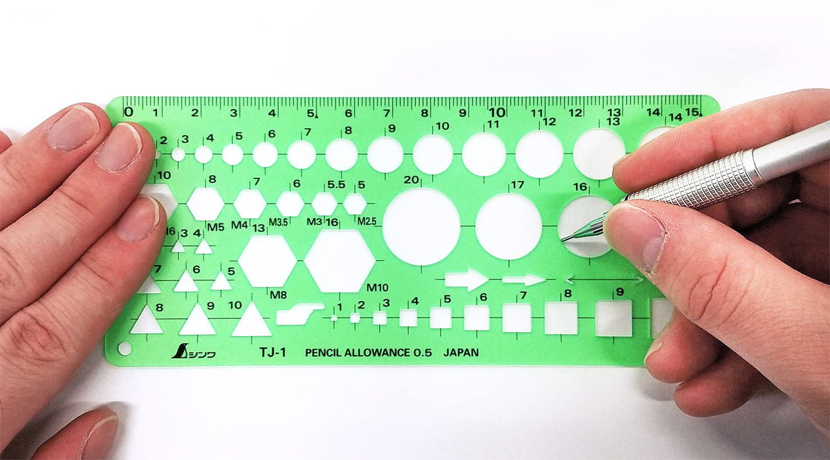 Shinwa Sokutei Template Bolt Nut Ruler for Precision Measurement