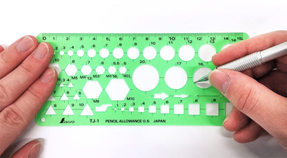 Shinwa Sokutei Template Bolt Nut Ruler for Precision Measurement